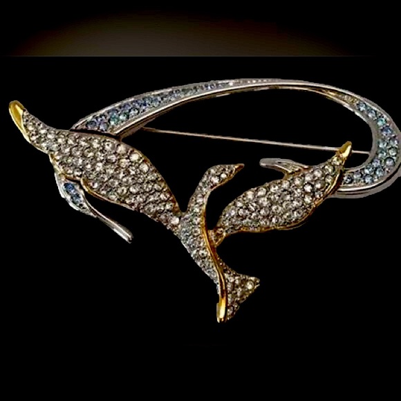 1999 Authentic Swarovski “Freedom Dove” Rhinestones Brooch - Picture 4 of 8